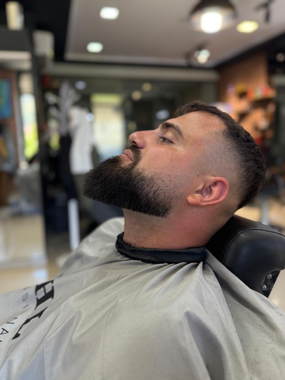 Barber beard and haircut result